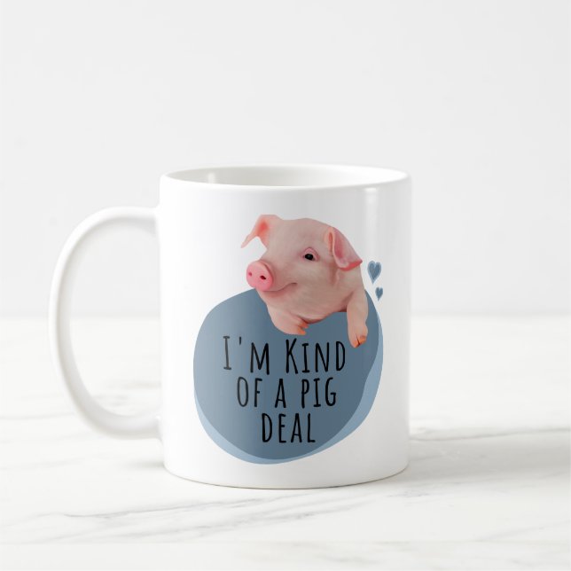 Cute Little Piggy - jag är typ en Gris-affär - Blu Kaffemugg (Vänster)