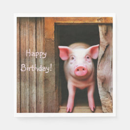 Cute Little Piggy Pappersservett