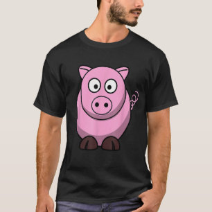 Cute Little Piggy Sweater! Utskrift av tecknaden L T Shirt