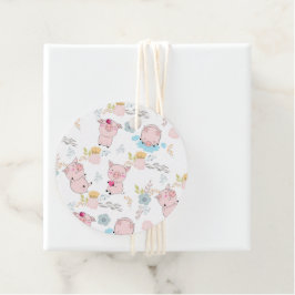 Cute Little Pigs Gåvor Etiketter