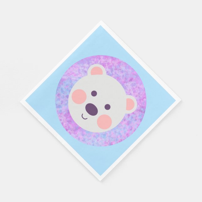 Cute Little Polar Bear Pappersservett (Hörn)