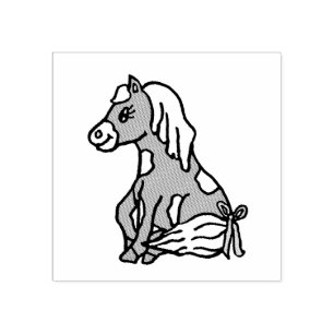 Cute Little Pony Farm Animal Stämpel