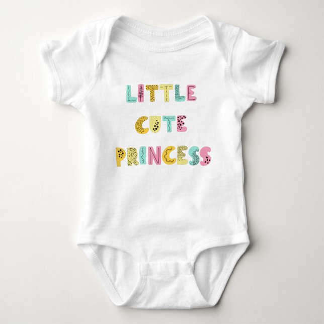 Cute Little princess typography Baby Bodykostym T Shirt (Framsida)