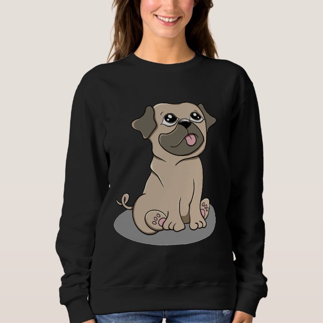 Cute Little pug Classic T-Shirt 221 (Framsida)