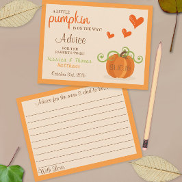 Cute Little Pumpkin Baby Shower Adapter Rådkort