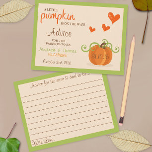Cute Little Pumpkin Baby Shower Adapter Rådkort