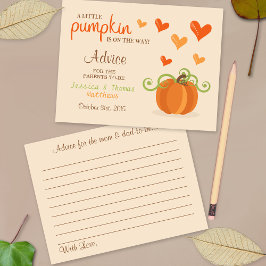 Cute Little Pumpkin Baby Shower Adapter Rådkort