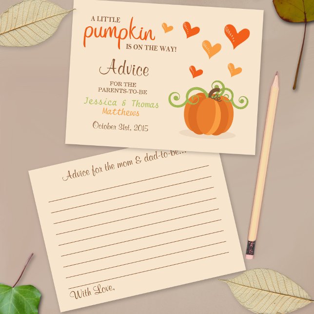 Cute Little Pumpkin Baby Shower Adapter Rådkort (Skapare uppladdad)