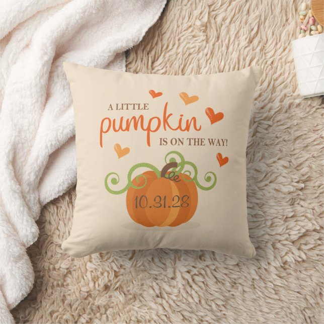 Cute Little Pumpkin Baby Shower Napkins Kudde (Filt)
