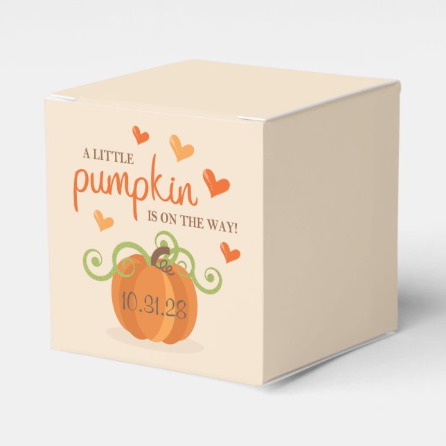 Cute Little Pumpkin Baby Shower Presentaskar (Framsidan Sidan)