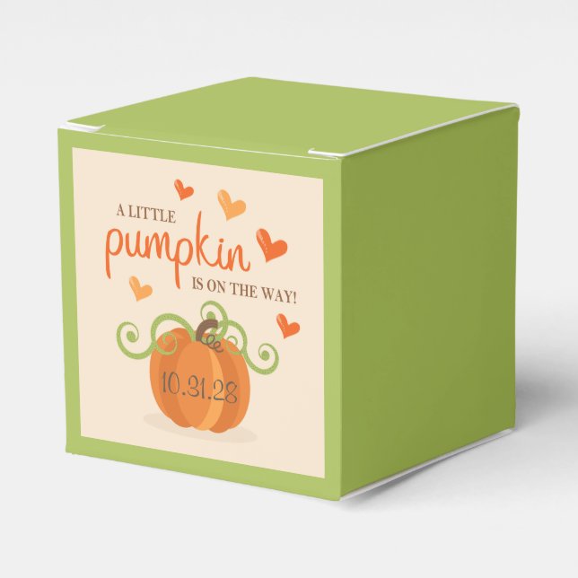 Cute Little Pumpkin Baby Shower Presentaskar (Framsidan Sidan)