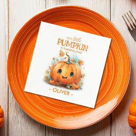 Cute Little Pumpkin Birthday Pappersservett