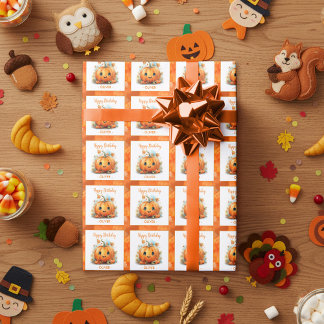 Cute Little Pumpkin Birthday Presentpapper