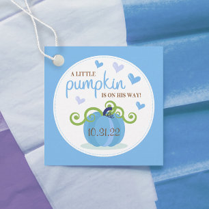 Cute Little Pumpkin Boys Baby Shower Gåvor Etiketter