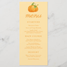 Cute Little Pumpkin Fall Baby Shower Meny