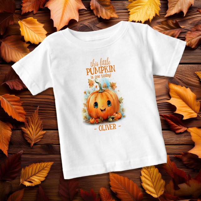Cute Little Pumpkin-Födelsedagsfest T Shirt (Skapare uppladdad)
