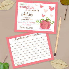 Cute Little Pumpkin Girls Baby Shower Adapter Vykort