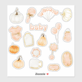 Cute Little Pumpkin Nursery Flicka Shower Klistermärken