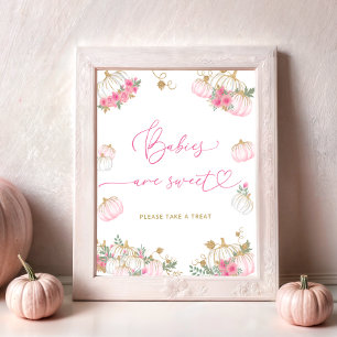 Cute Little Pumpkin Spädbarn är Sweet Poster