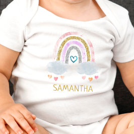 Cute Little Rainbow Baby Bodykostym T Shirt