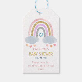 Cute Little Rainbow Baby Shower Tack Gift-Märkre Presentetikett
