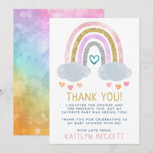 Cute Little Rainbow Baby Shower Tack Kort