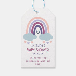 Cute Little Rainbow Baby Shower Tack Presentetikett