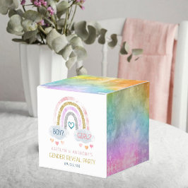 Cute Little Rainbow Gender Reveal Party Presentaskar