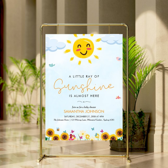 Cute Little Ray of Sunshine Baby dusch Poster (Skapare uppladdad)