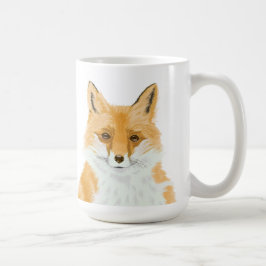 Cute Little Red Fox - transparent. Kaffemugg