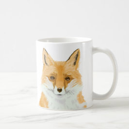 Cute Little Red Fox - transparent. Kaffemugg