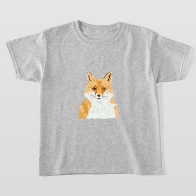 Cute Little Red Fox - transparent. T Shirt (Laydown)