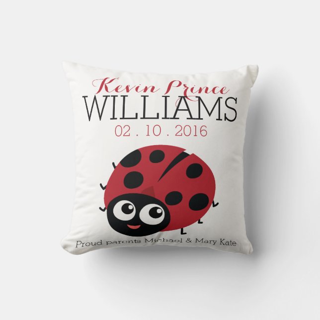 Cute Little RED LADYBUG Baby Birgit keepy Kudde (Framsida)