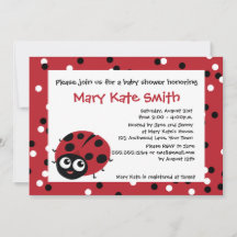 Cute Little Red Ladybug BABY SHOWER BIRTHDAY