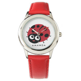 Cute Little Red Ladybug Personlig Armbandsur