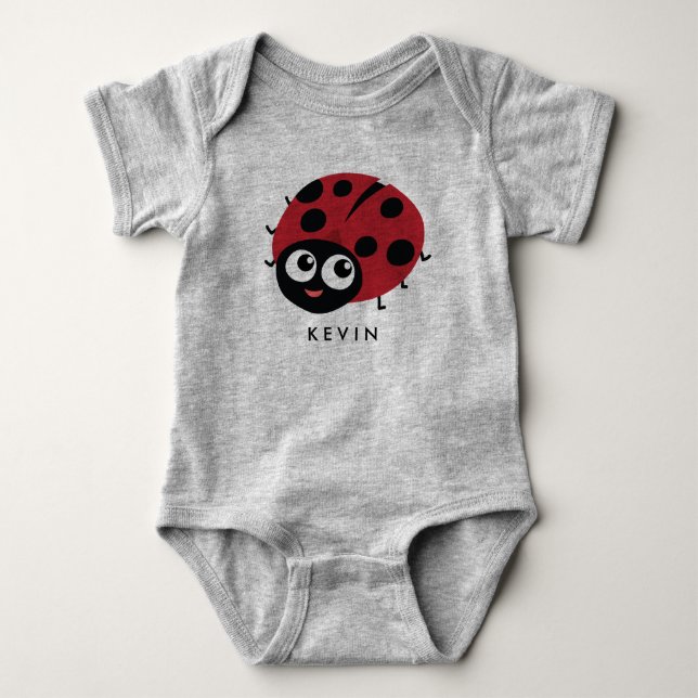 Cute Little red ladybug Personlig T Shirt (Framsida)