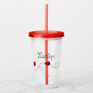 Cute Little Red Ladybugs PERSONLIG Take Away Mugg