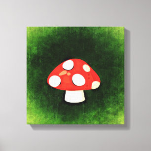Cute Little Red Mushroom Canvastryck