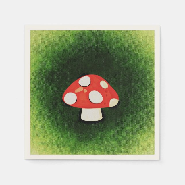 Cute Little Red Mushroom Pappersservett (Framsidan)