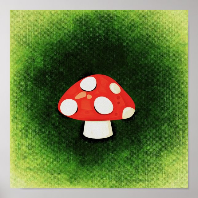 Cute Little Red Mushroom Poster (Framsidan)