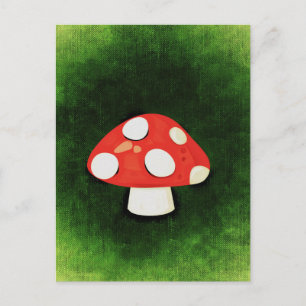 Cute Little Red Mushroom Vykort