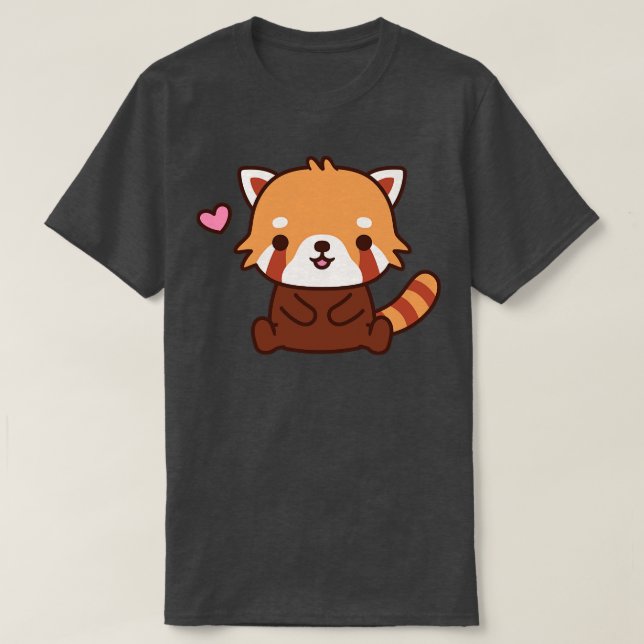 Cute Little Red Panda T Shirt (Design framsida)