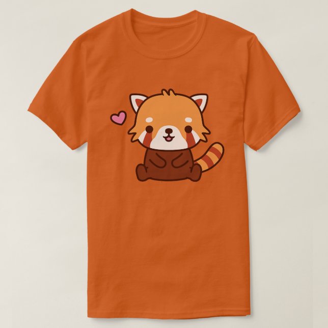 Cute Little Red Panda T Shirt (Design framsida)