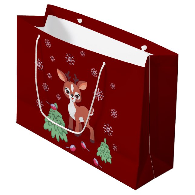 Cute Little Reindeer Gift Bag (Framsidan Vinklad)