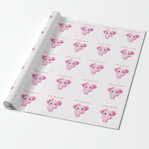 Cute Little Rosa Flicka Elephant Presentpapper