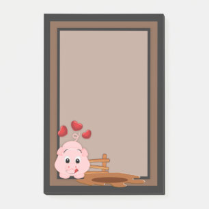 Cute Little Rosa Piggy Post-it Block