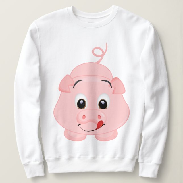 Cute Little Rosa Piggy T-shirt (Design framsida)