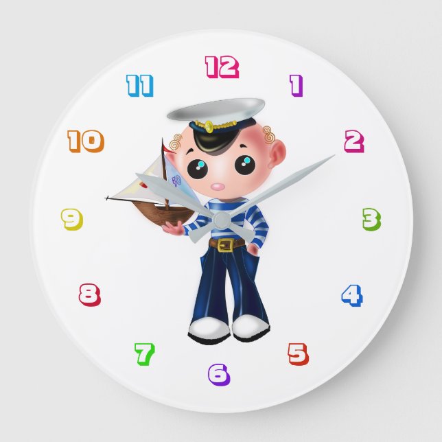 Cute Little Sailor - Stor Klocka (Framsida)