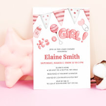 Cute Little Sak är en flicka Baby Shower