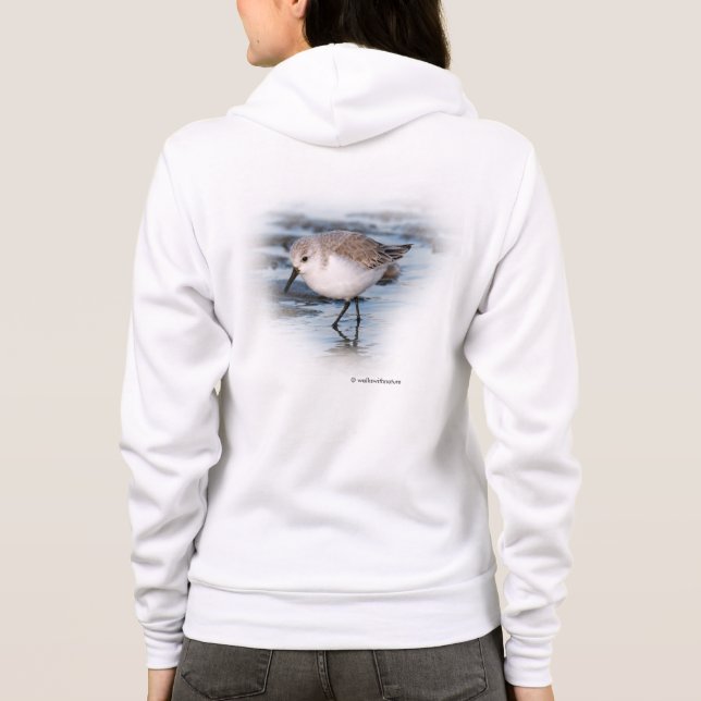 Cute Little Sanderling vid Beach Tee Shirt (Baksida)